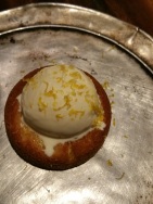 buttercake with lemon ice-cream